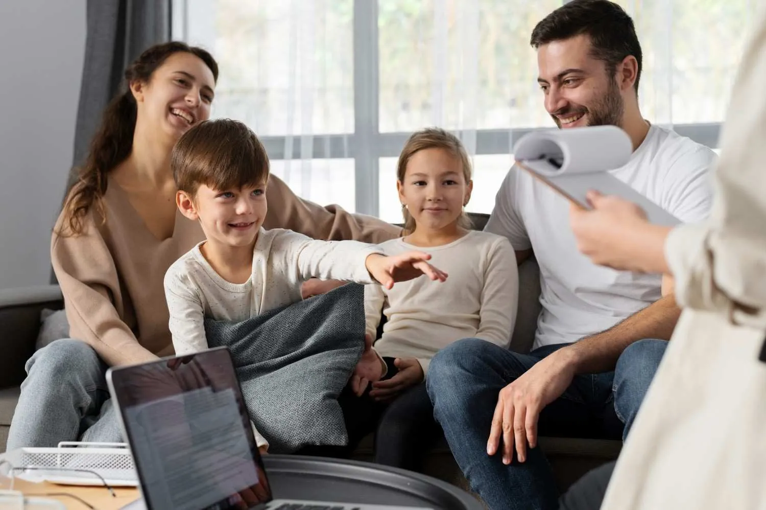 Happy family together